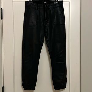 PAIGE Mayslie black coated jogger. Like new.
